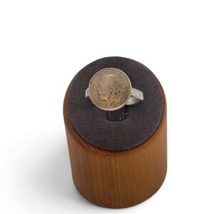 Vintage Handmade King George V British Coin Ring Artisan